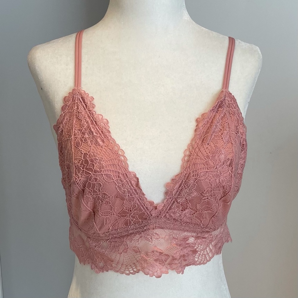 A&F lacy longline bralette
